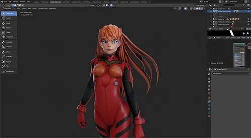 Asuka - Character Creation In Blender скачать