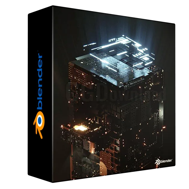 Animate a 3D futuristic cuboid in Blender