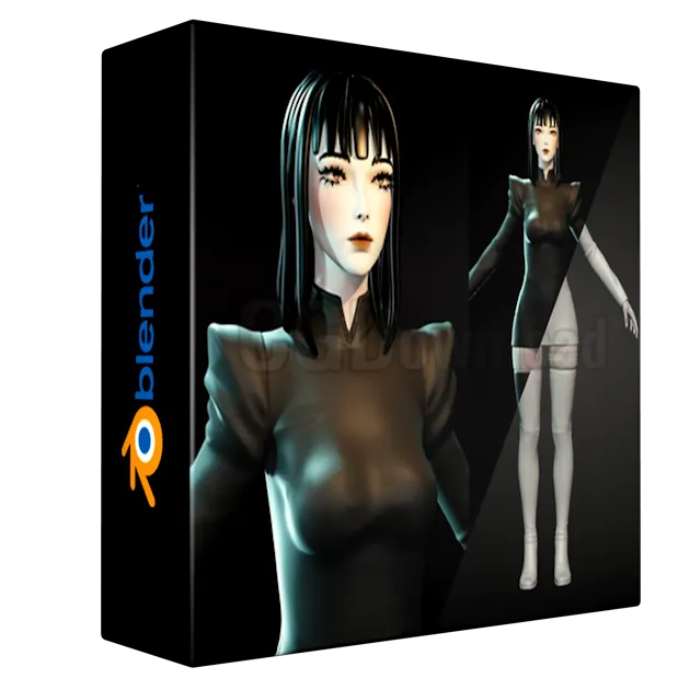 3D Blender Full character sculpting, cute female / woman