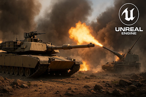 Unreal engine 5 blueprint Create Tank and artilleries Course скачать