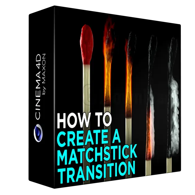 Modeling a Matchstick and burning it down in Cinema 4D