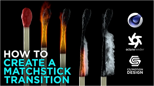 Modeling a Matchstick and burning it down in Cinema 4D скачать
