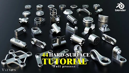 44 Hard surface kitbash + Full process Tutorial скачать
