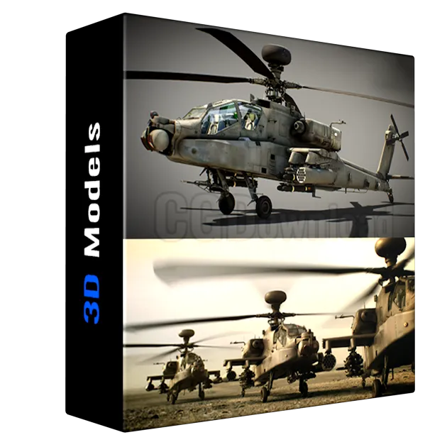 Boeing AH-64D Apache Longbow Helicopter with Cockpit