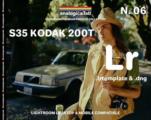 Analogica Lab – Lightroom Preset S35 KODAK 200T S35MM Film Simulation Premium Desktop & Mobile скачать