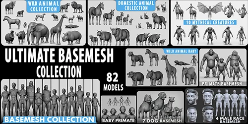Ultimate Basemesh Collection - Topology + Uv Map скачать