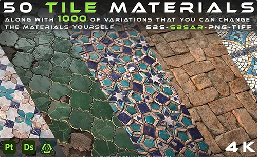 50 Tile Materials - Thousands of variations скачать