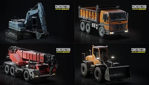 KitBash3D - Construction Vehicles скачать