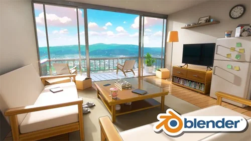 Create a Stylized Anime Room in Blender скачать