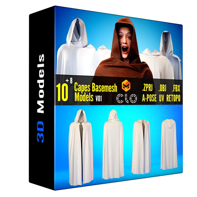 18 Capes Basemesh Models VOL 01