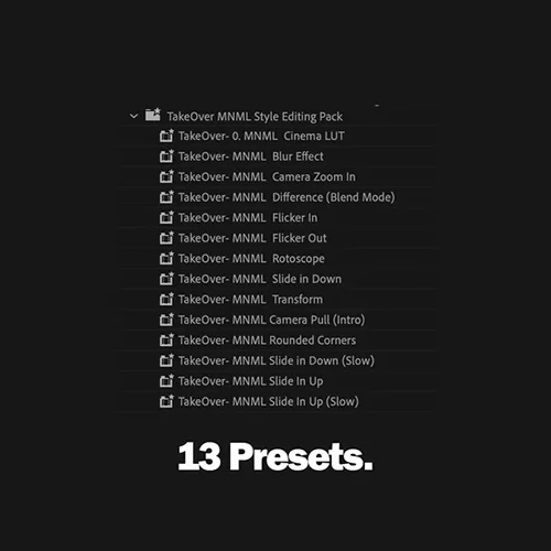 The MINIMAL Preset Pack for Premiere Pro скачать
