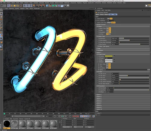 C4DPhototools - REDSHIFT NEON NEON DELUXE скачать