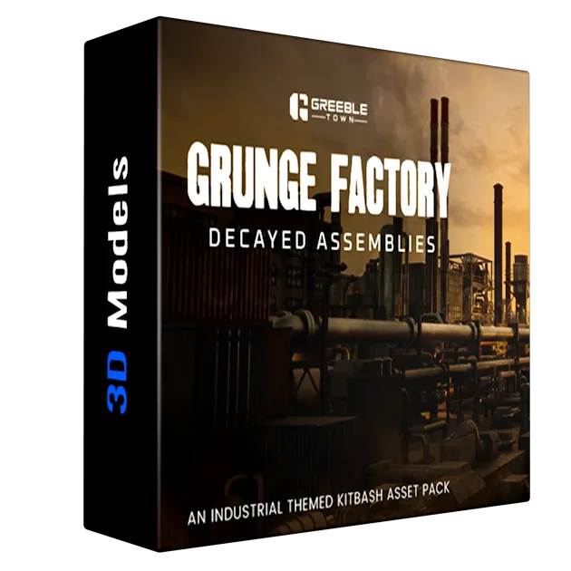 Grunge Factory Decayed Assemblies - Industrial Kitbash Greeble Assets