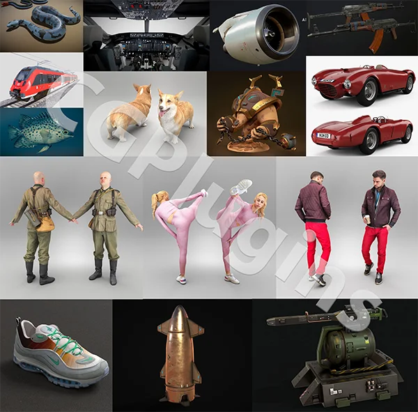 PBR Game 3D Models Bundle 1 Май 2025