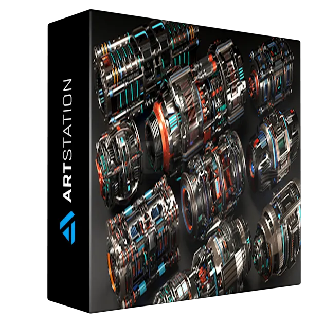 Sci-Fi Mega Elements KITBASH - SUBDIVISION READY - Full 3D pack