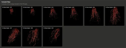 FX Elements - CG Blood Splashes - Pack 1 скачать