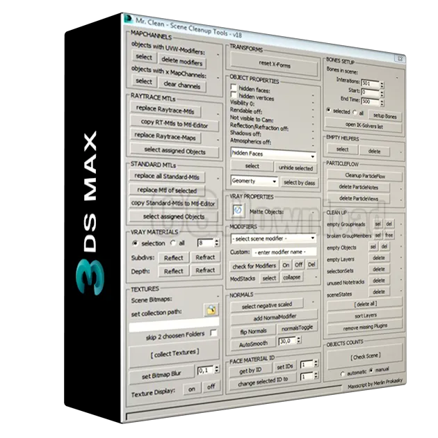 Mr. Clean - Scene Cleanup Tools for Max and VRay