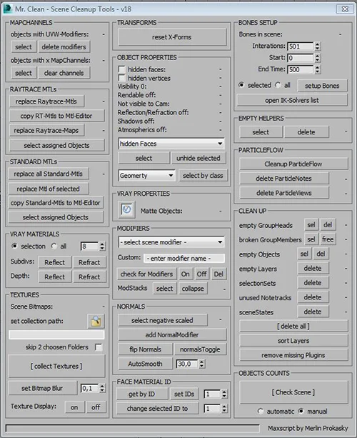 Mr. Clean - Scene Cleanup Tools for Max and VRay скачать
