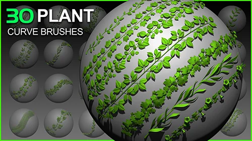 30 Plant Curve Brushes скачать
