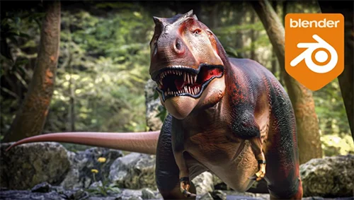 Create a Tyrannosaurus Rex Dinosaur in Blender 3.0 + скачать