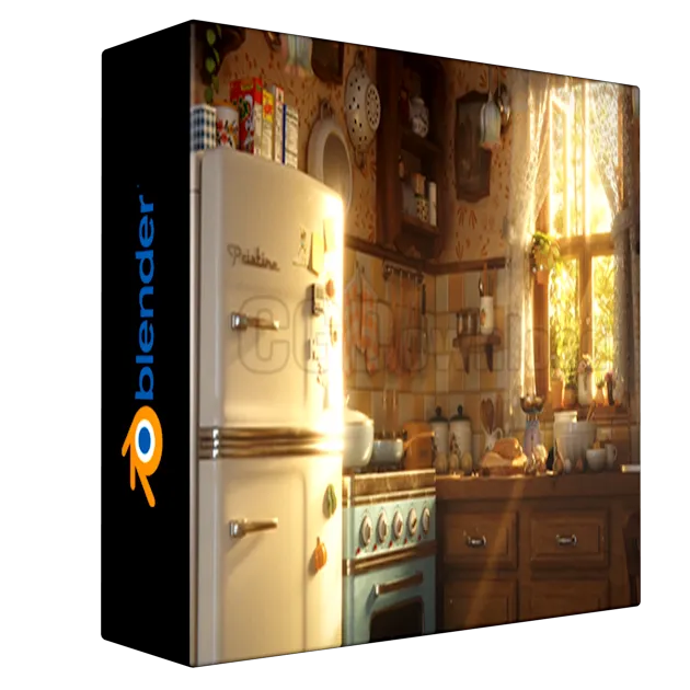 Stylized Kitchen Course : A Complete Guide To Create Beautiful 3D Scenes In Blender