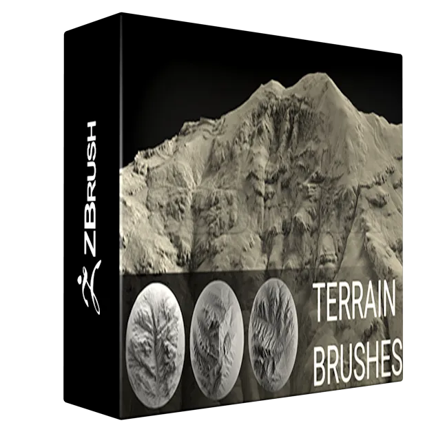 Terrain Brush Pack for Zbrush - 100 Brushes