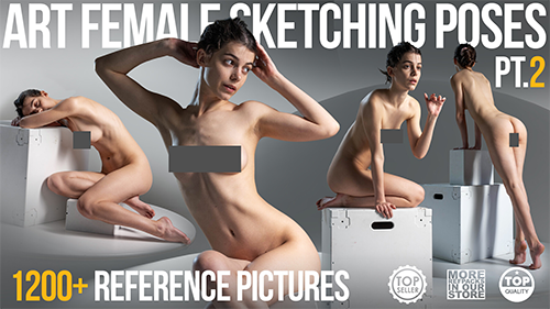 1200+ Art Female Sketching Poses Part 2 скачать