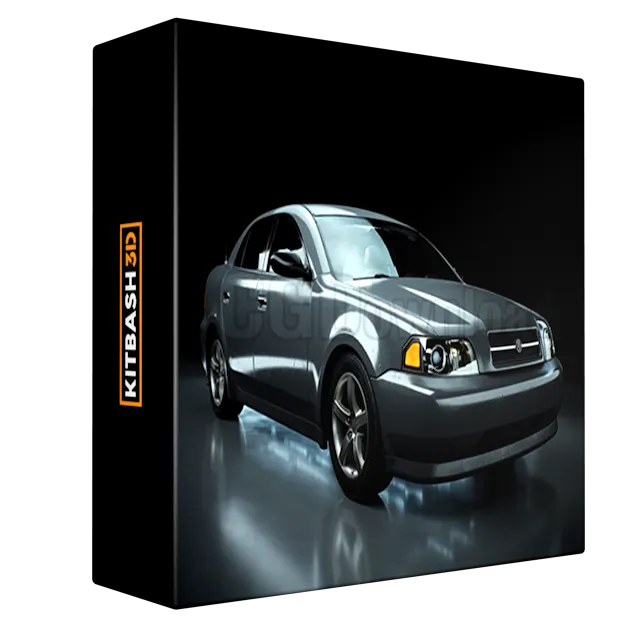 Kitbash3D - Essentials City Cars - Sedan 3d Model