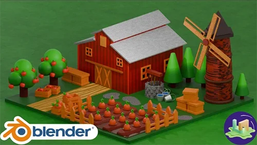 Blender Cozy Farm Create a Stylized 3D Farm Scene скачать