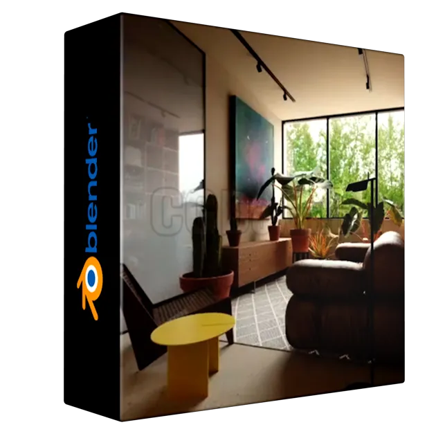 Interior architecture visualization in blender
