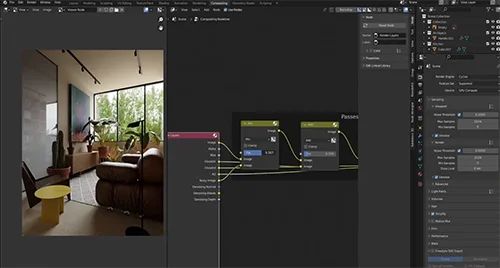 Interior architecture visualization in blender скачать