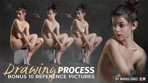 Female Character Drawing Process Video by Wang Xiao Part 3 скачать