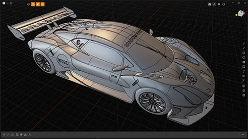 High-Detail Car Surface Modeling for Plasticity 3D Brabham BT62 скачать