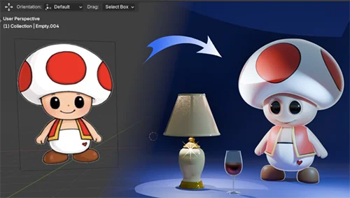 Turn 2D Images into 3D Models in Blender for Beginners скачать