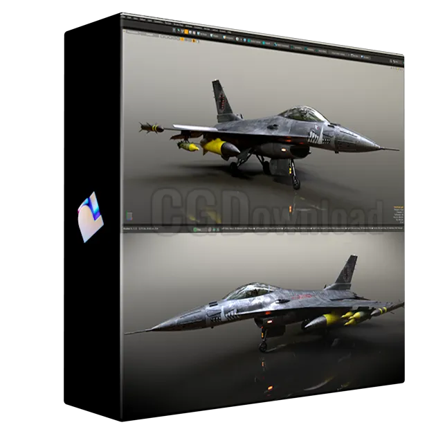 F 16 falcon fighter. Mastering Plasticity 3D