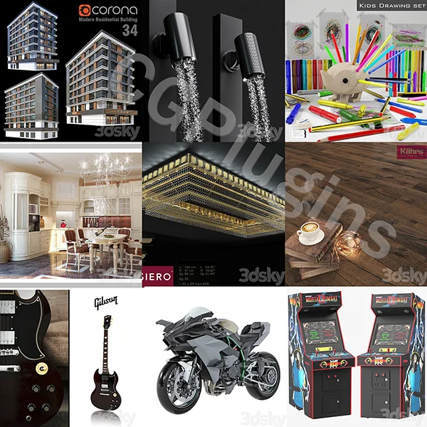3DSky Pro 3D-Models Bundle 3 Июнь 2025 скачать