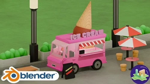 Blender Ice Cream Truck Model & Animate a Sweet Scene скачать