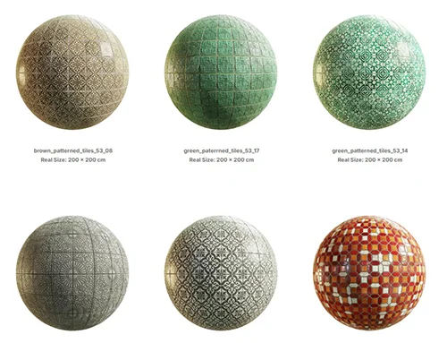 CGAxis Physical 7 - Ornamental Floor Tiles скачать
