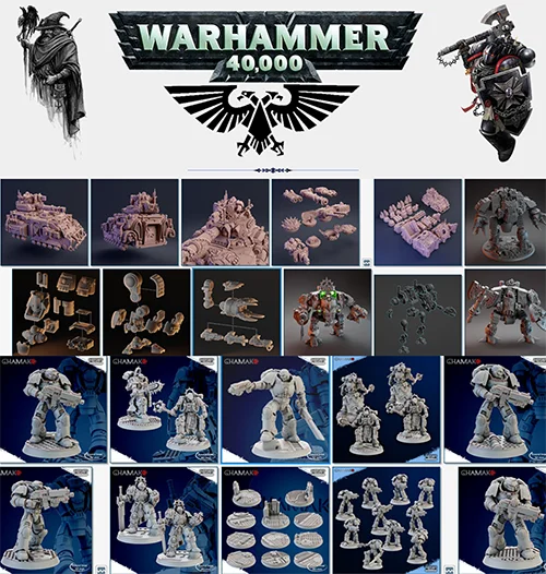 Warhammer 40K - Collection 3D Printable Miniatures Vol.1 скачать