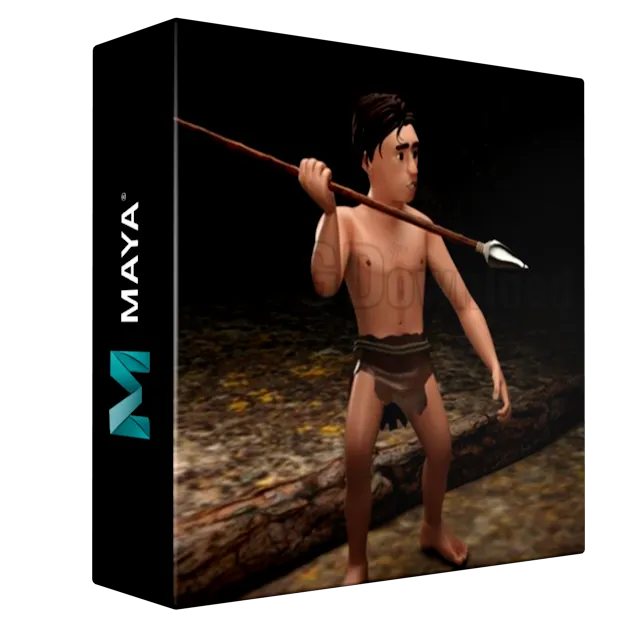 Creating and animating a Caveman Scene in Maya