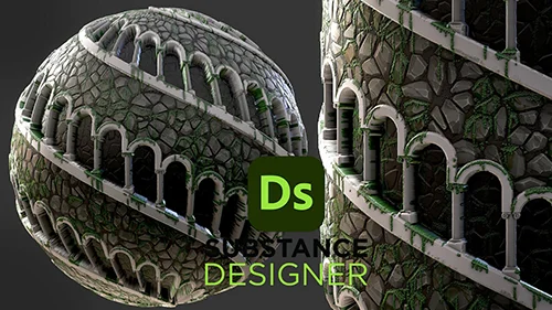 Stylized Arch Wall - Substance 3D Designer скачать
