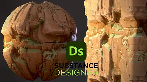 Stylized Brown Cliff Rock - Substance 3D Designer скачать