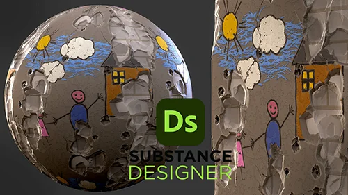 Stylized Children's Wall - Substance 3D Designer скачать