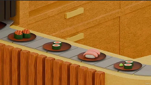 Blender Sushi Belt Scene скачать