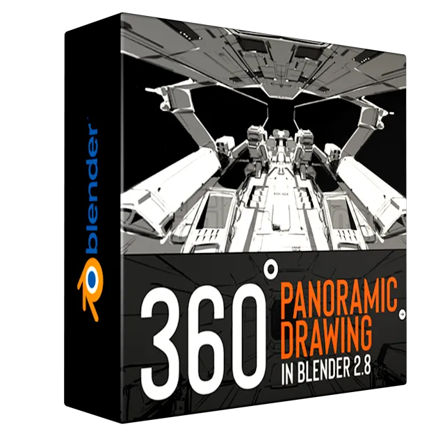 360 panoramic drawing in Blender