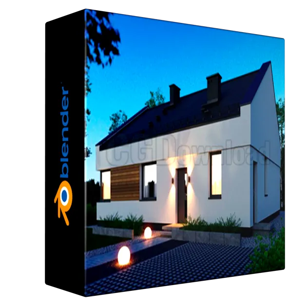 Blender Architectural Visualization - Complete House Project