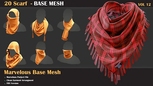 20 Scarf BASE MESH - VOL 12 скачать