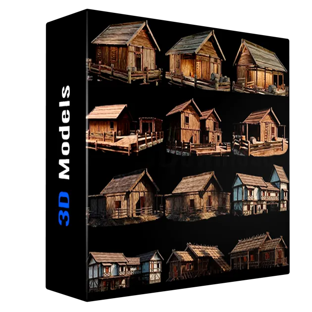 1 - 200 OLD MEDIEVAL HOUSES BUILDINGS PACK 4K GameReady