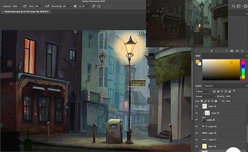Cinematic Digital Illustration with Photoshop скачать