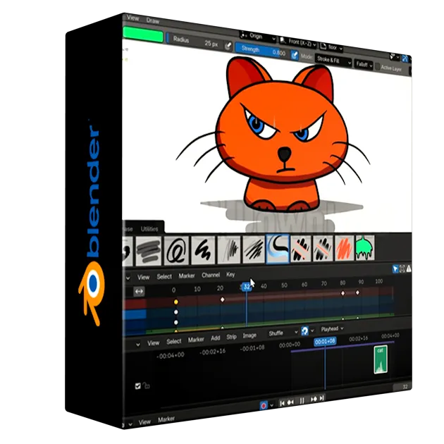 Blender Grease Pencil Draw & Animate 2D Art in a 3D World